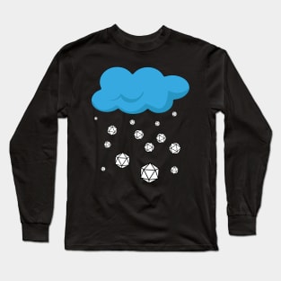 Dice Rain Cloud Tabletop RPG - Role Playing Game Long Sleeve T-Shirt